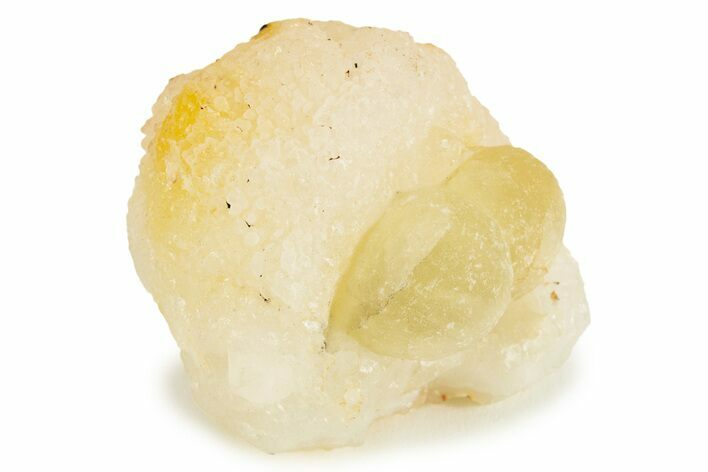 Botryoidal Yellow Fluorite Balls on Quartz - India #243834